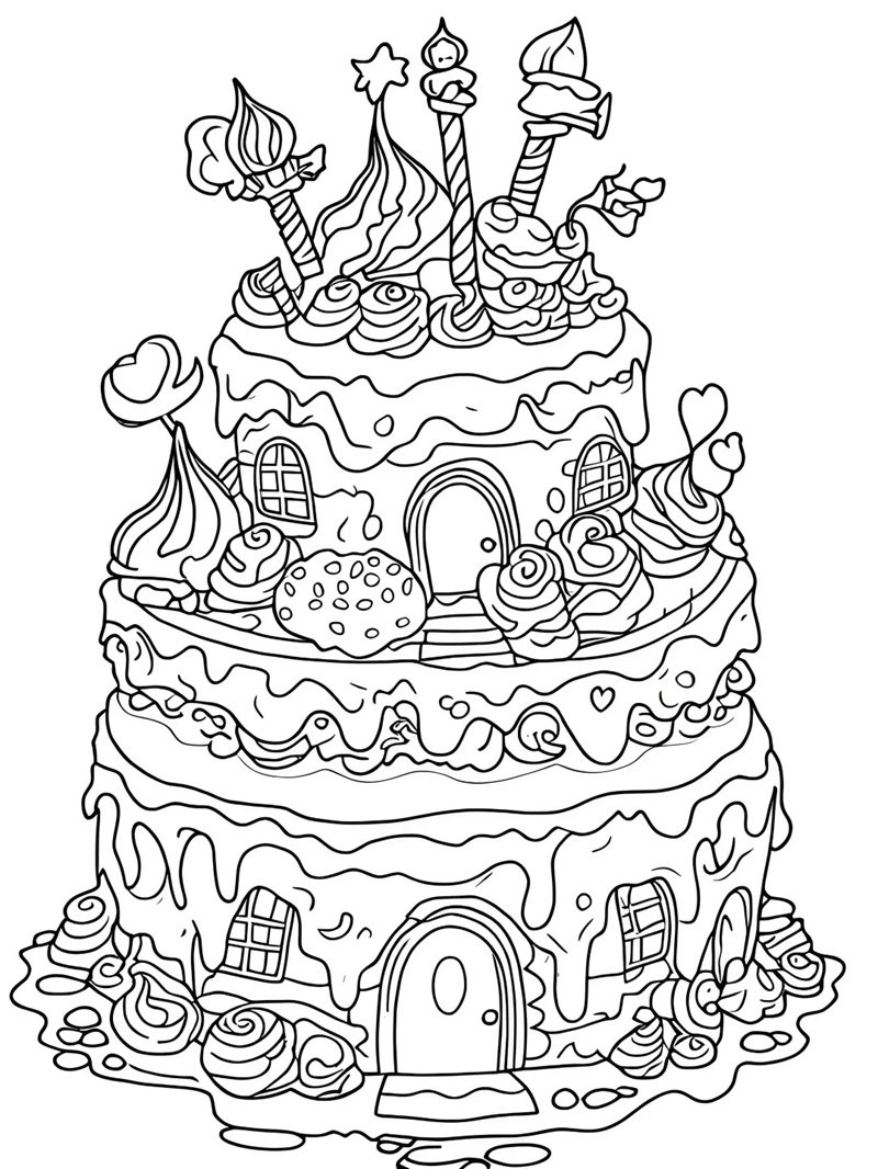 tô màu bánh kem 40