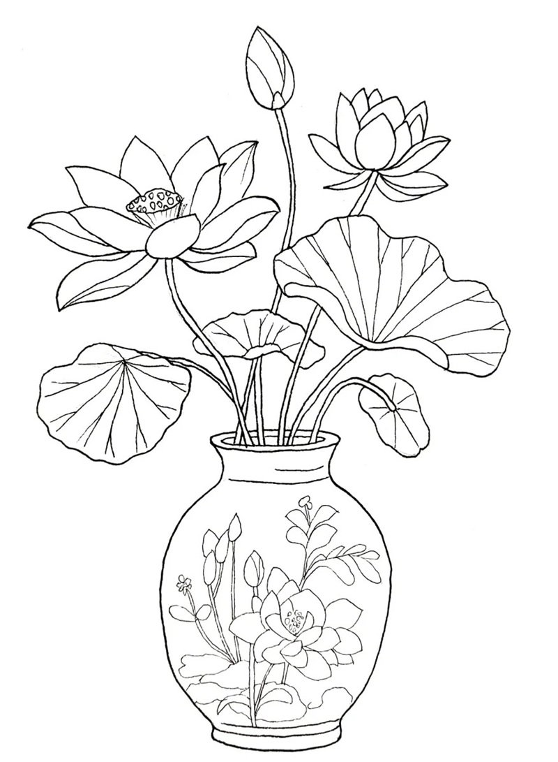 tô màu bình hoa 25