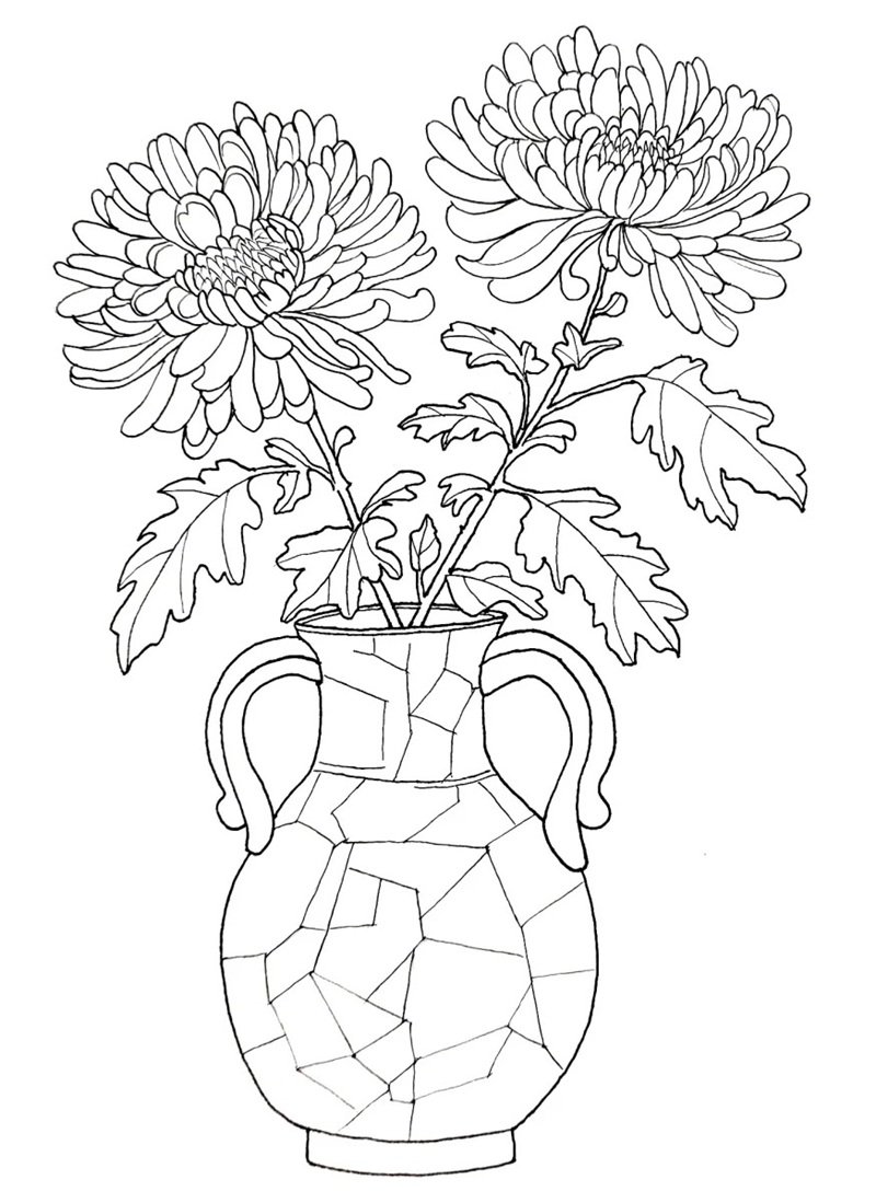 tô màu bình hoa 29
