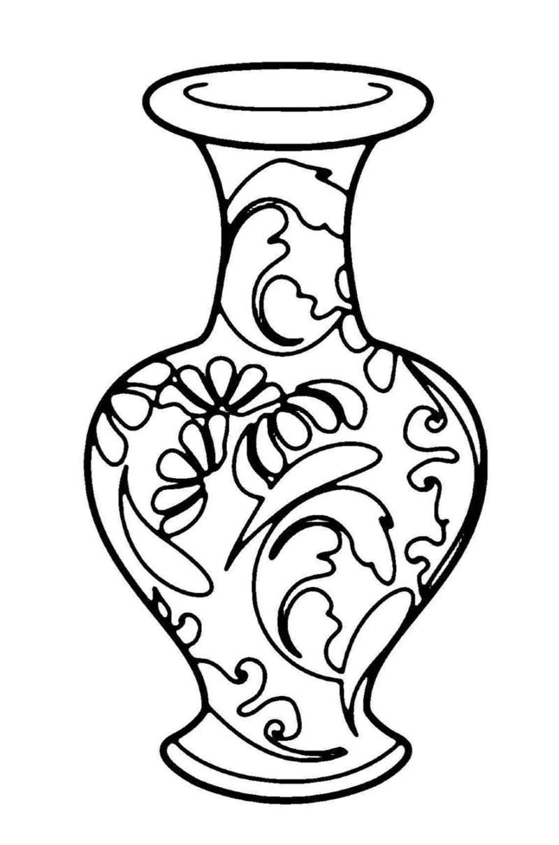 tô màu bình hoa 34