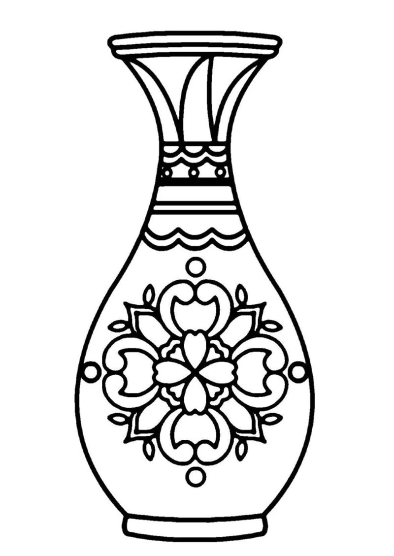 tô màu bình hoa 35