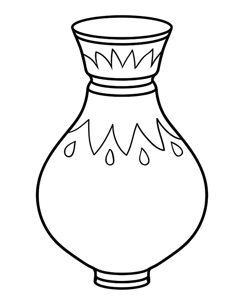 tô màu bình hoa 4