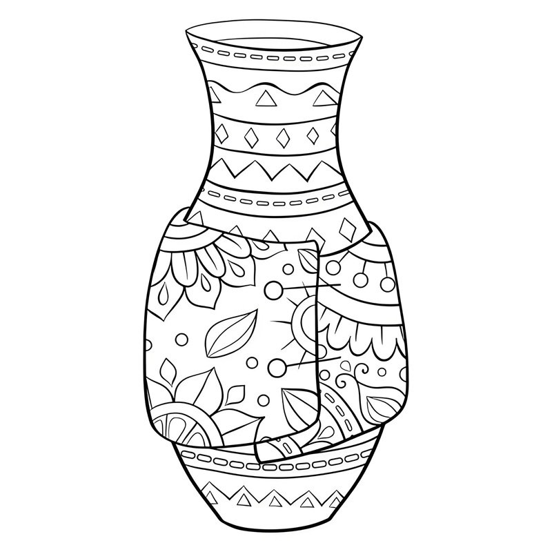 tô màu bình hoa 40