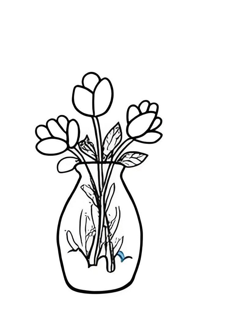 tô màu bình hoa 5