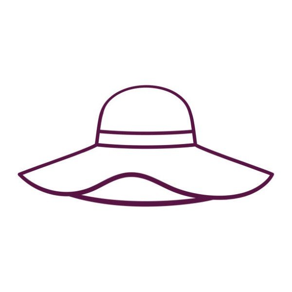 Isolated hat draw beach objects colors vector illustration