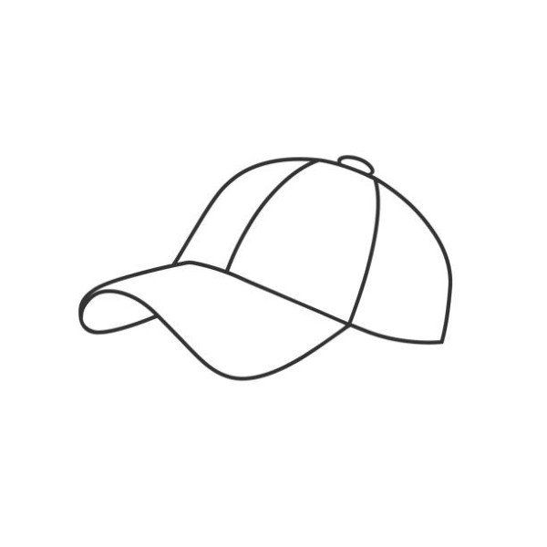 Baseball cap line icon modern flat vector