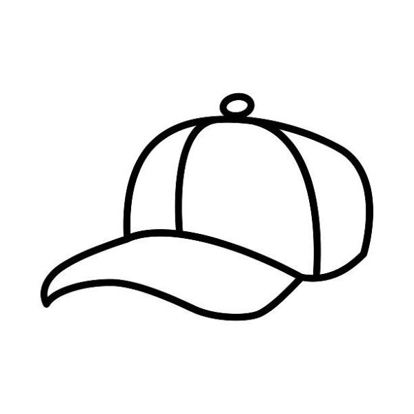 Cap icon in thin line style
