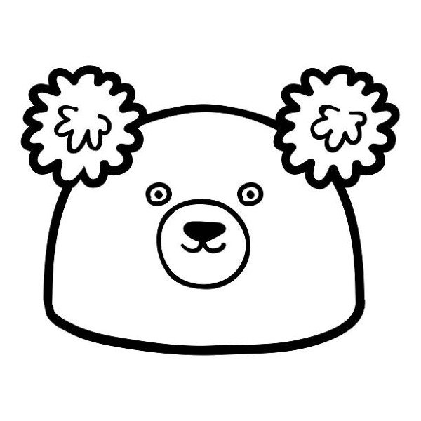 Coloring book for children, Hat with a bear