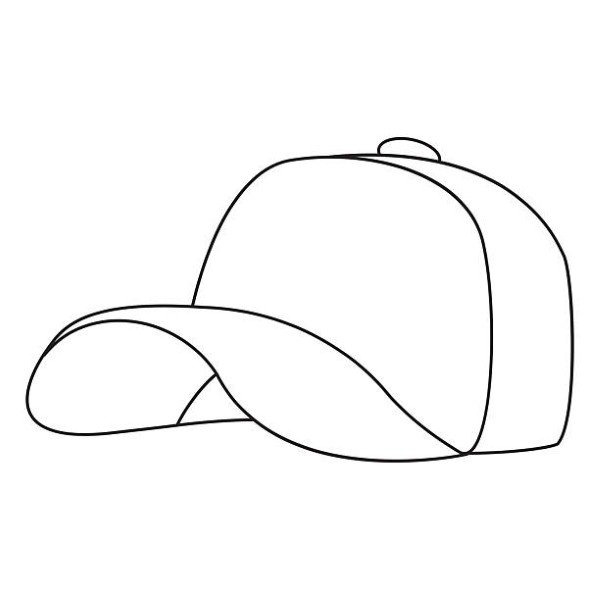 hat line vector illustration,isolated on white backgroun,top view