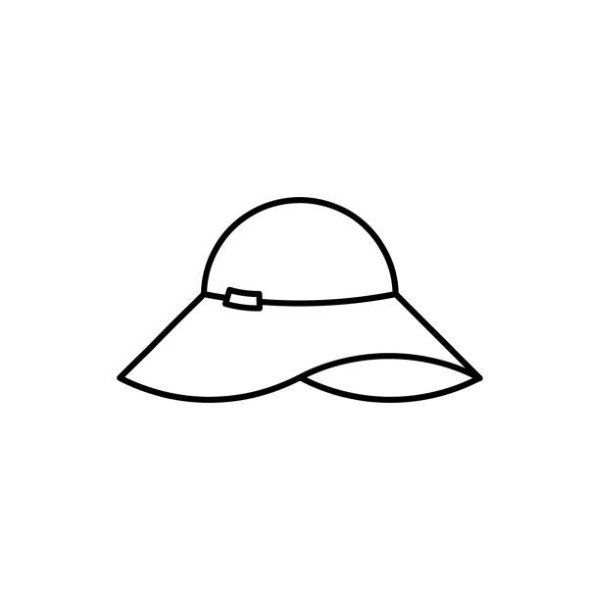 Pamela hat linear icon. Editable stroke