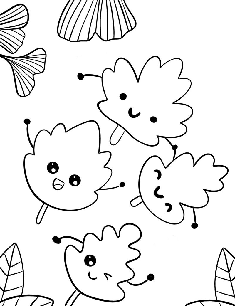 tô màu chiếc lá 31