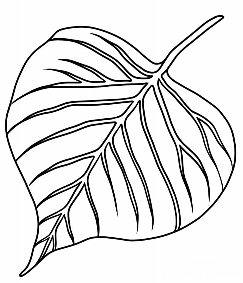 tô màu chiếc lá 34