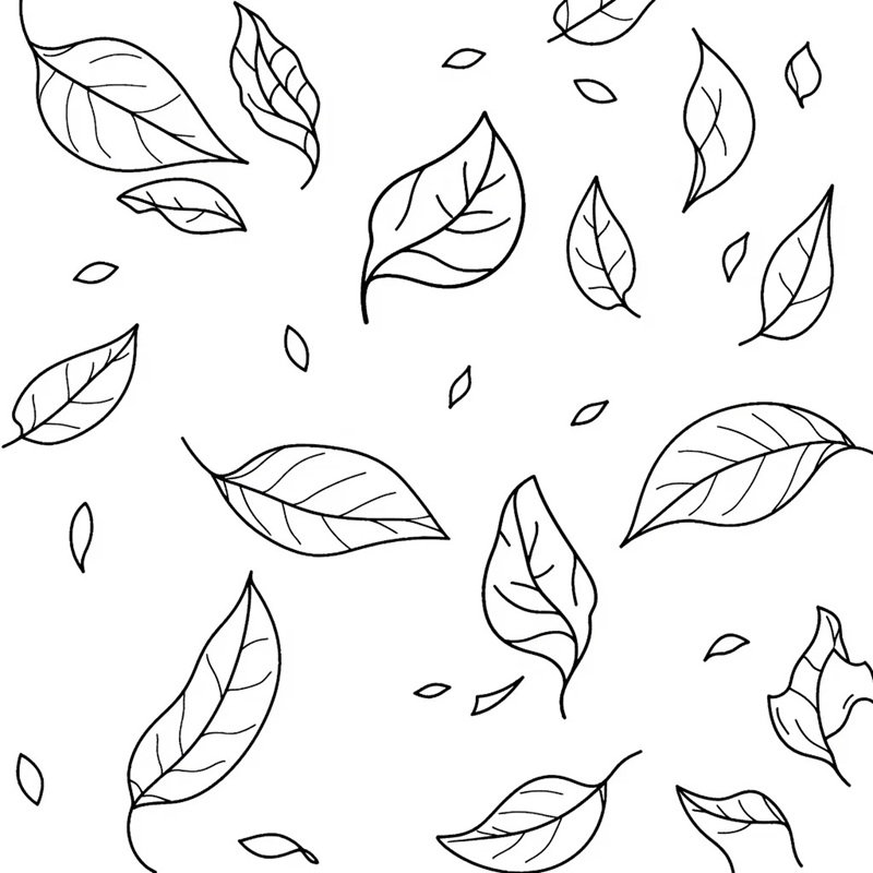 tô màu chiếc lá 8