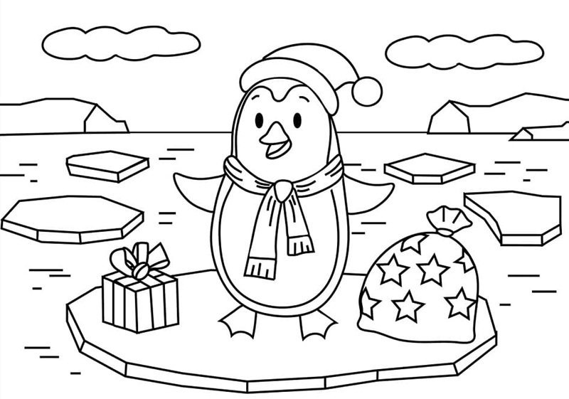 tô màu chim cánh cụt 17