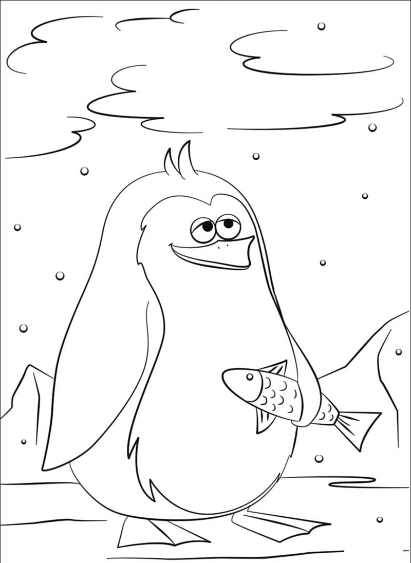 tô màu chim cánh cụt 18