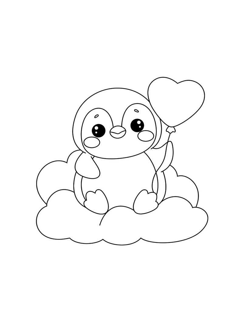 tô màu chim cánh cụt 23