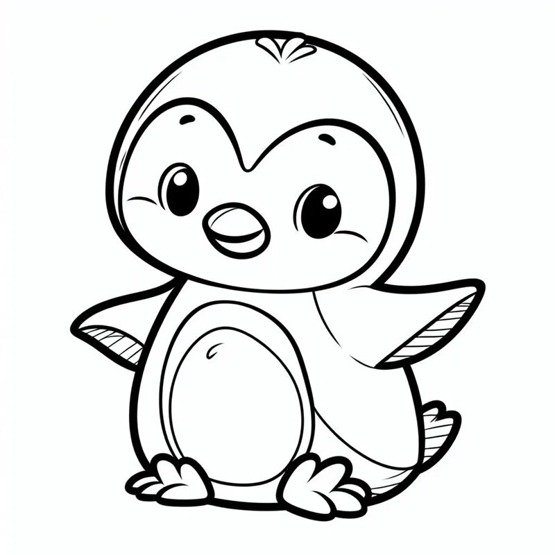 tô màu chim cánh cụt 31