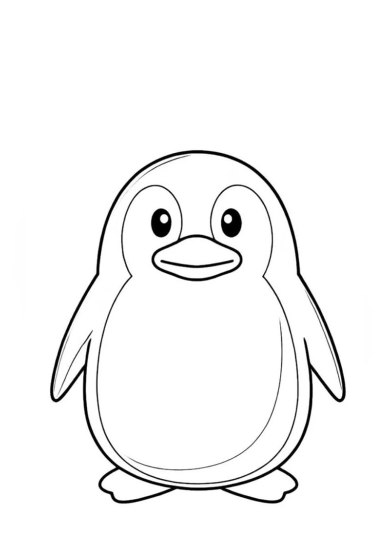 tô màu chim cánh cụt 32