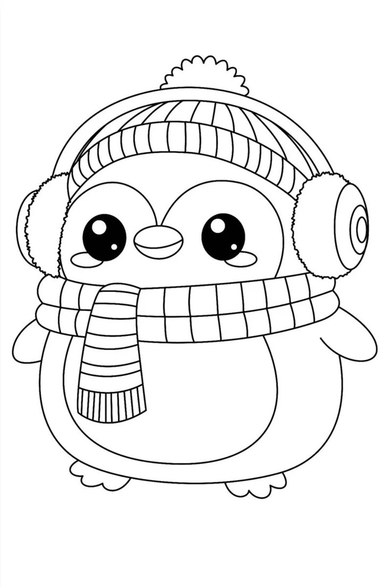 tô màu chim cánh cụt 33