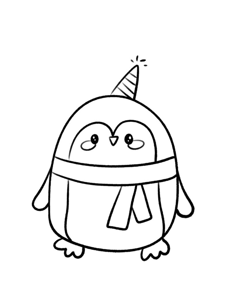 tô màu chim cánh cụt 35