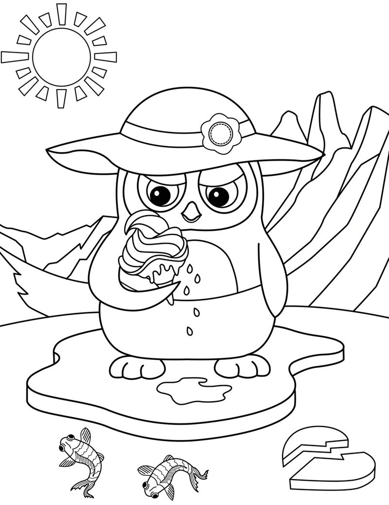 tô màu chim cánh cụt 36