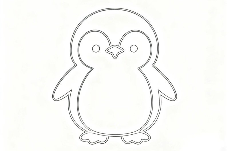 tô màu chim cánh cụt 40