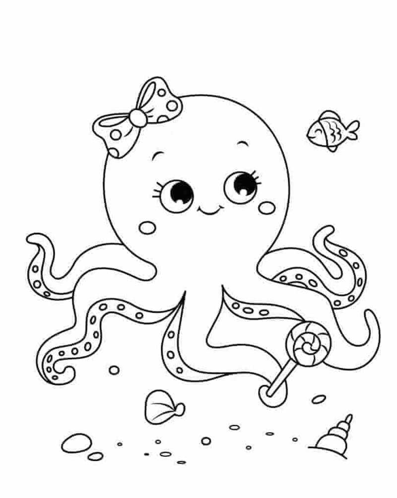 tô màu con bạch tuộc 19