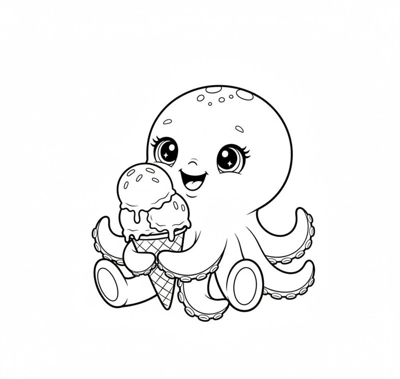 tô màu con bạch tuộc 20