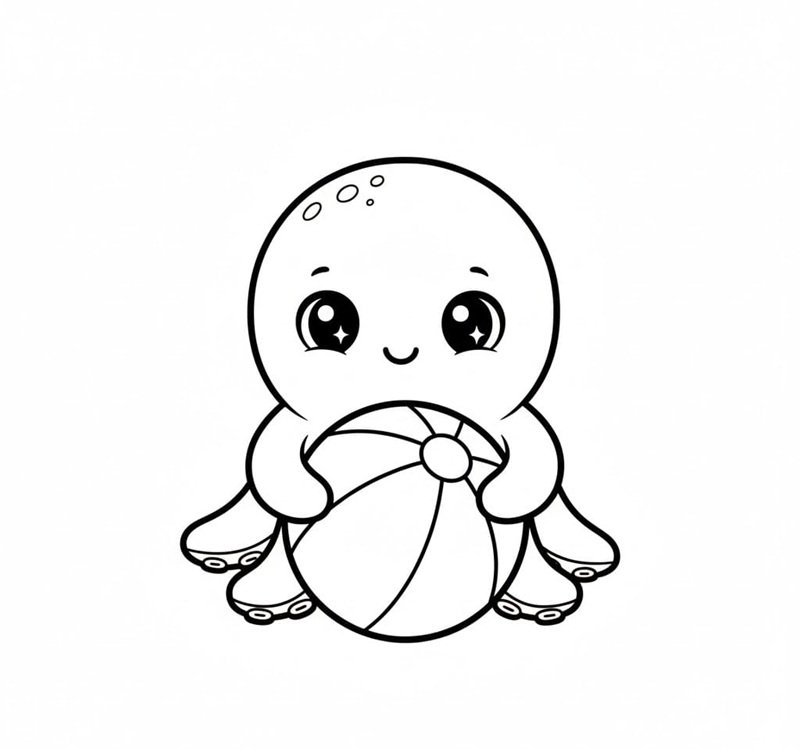 tô màu con bạch tuộc 21