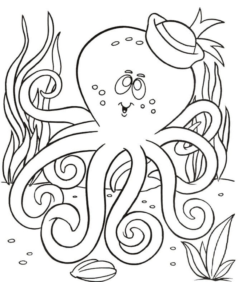 tô màu con bạch tuộc 27