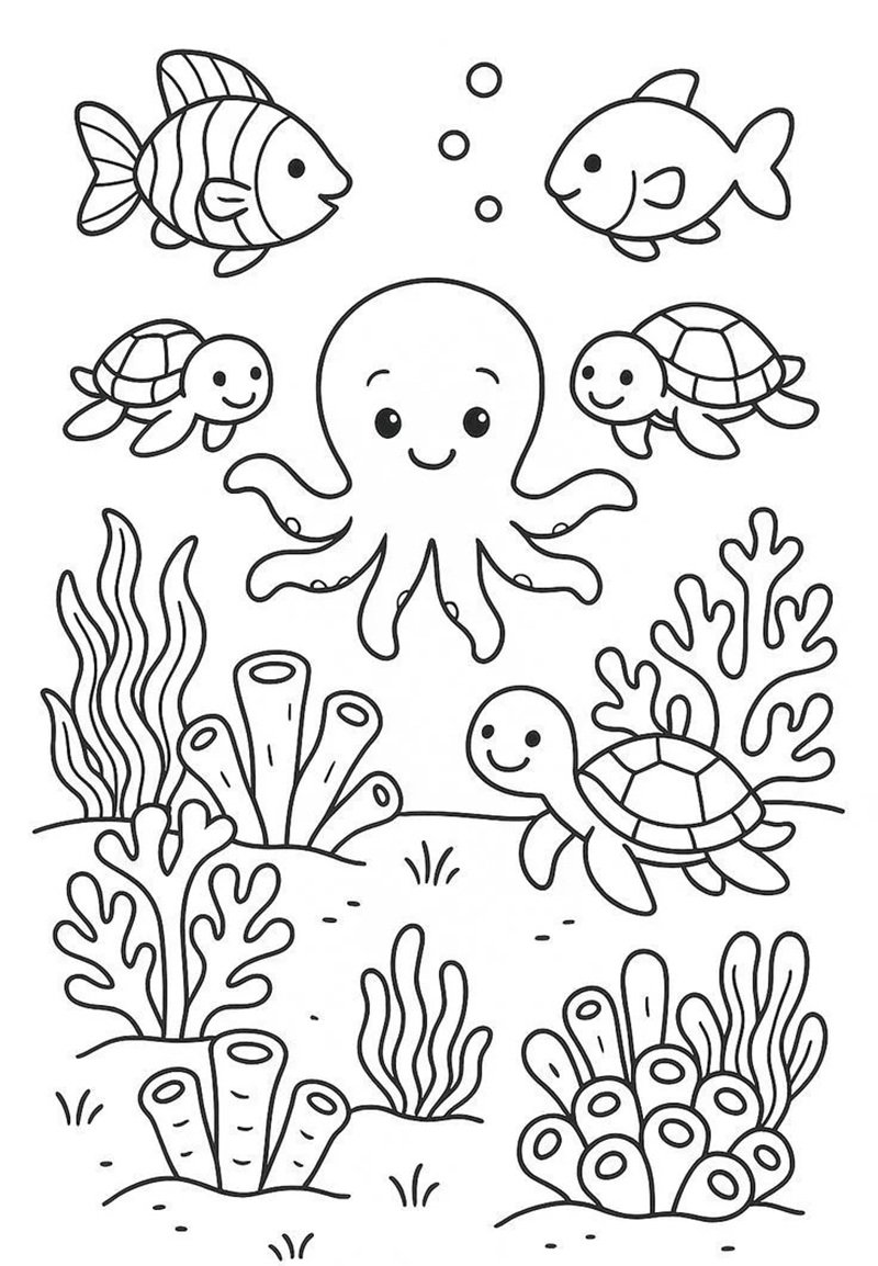 tô màu con bạch tuộc 31