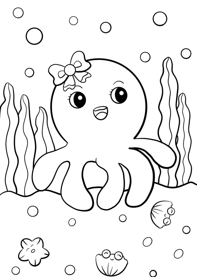 tô màu con bạch tuộc 32