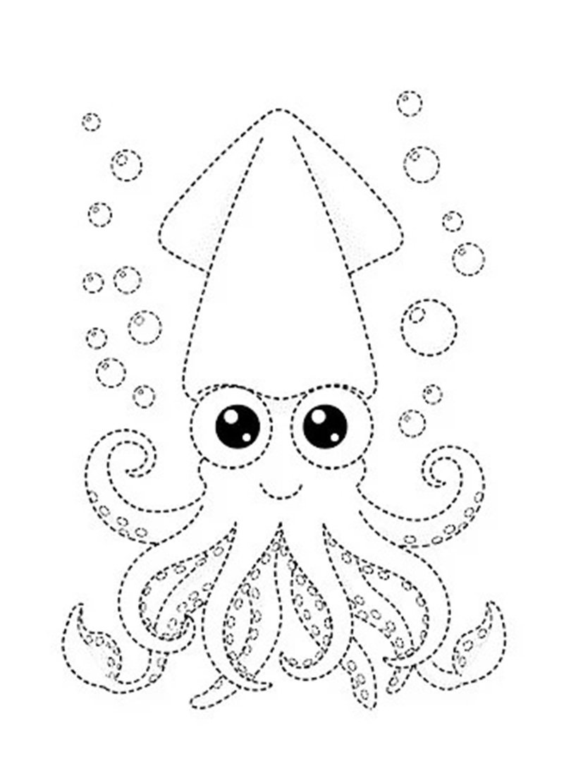 tô màu con bạch tuộc 34