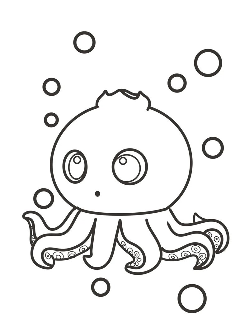 tô màu con bạch tuộc 35