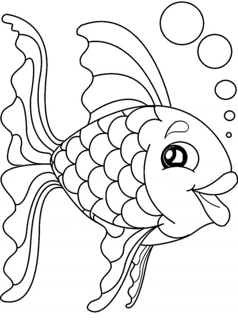 tô màu con cá vàng 12