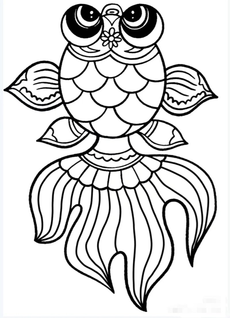 tô màu con cá vàng 17