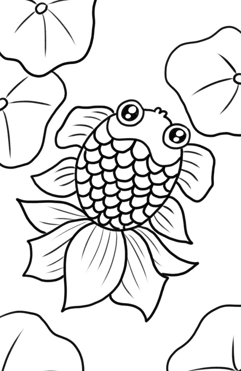 tô màu con cá vàng 19