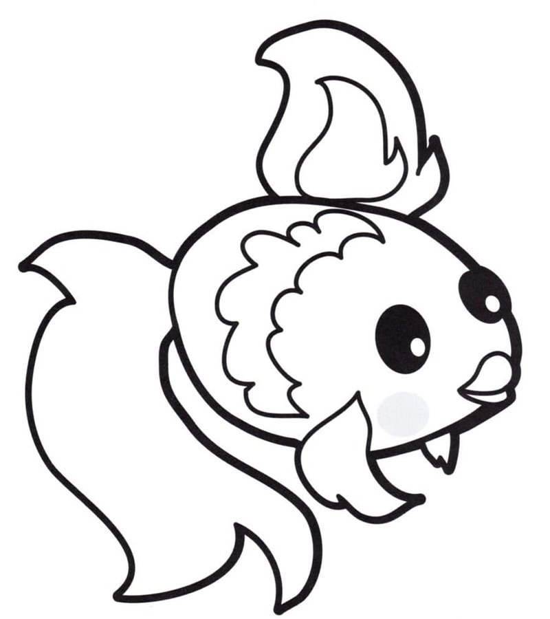 tô màu con cá vàng 2