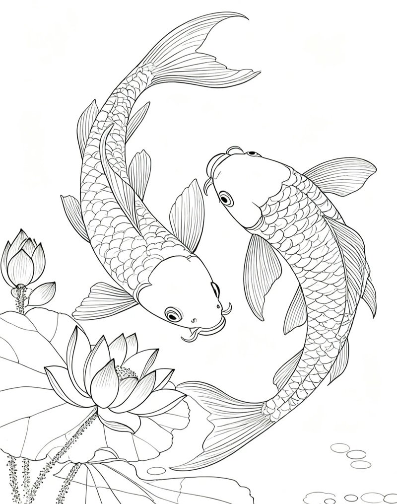 tô màu con cá vàng 29