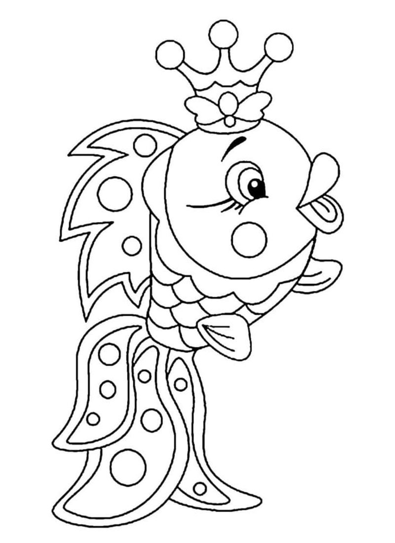 tô màu con cá vàng 4