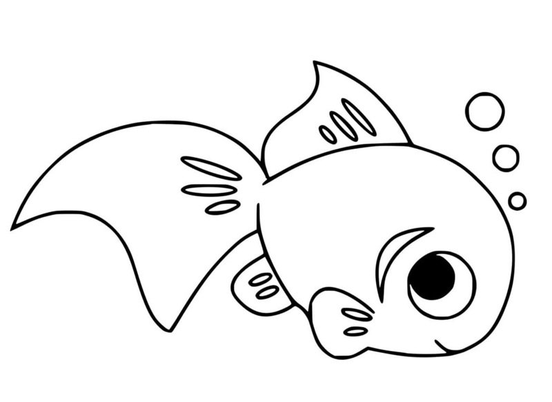 tô màu con cá vàng 8