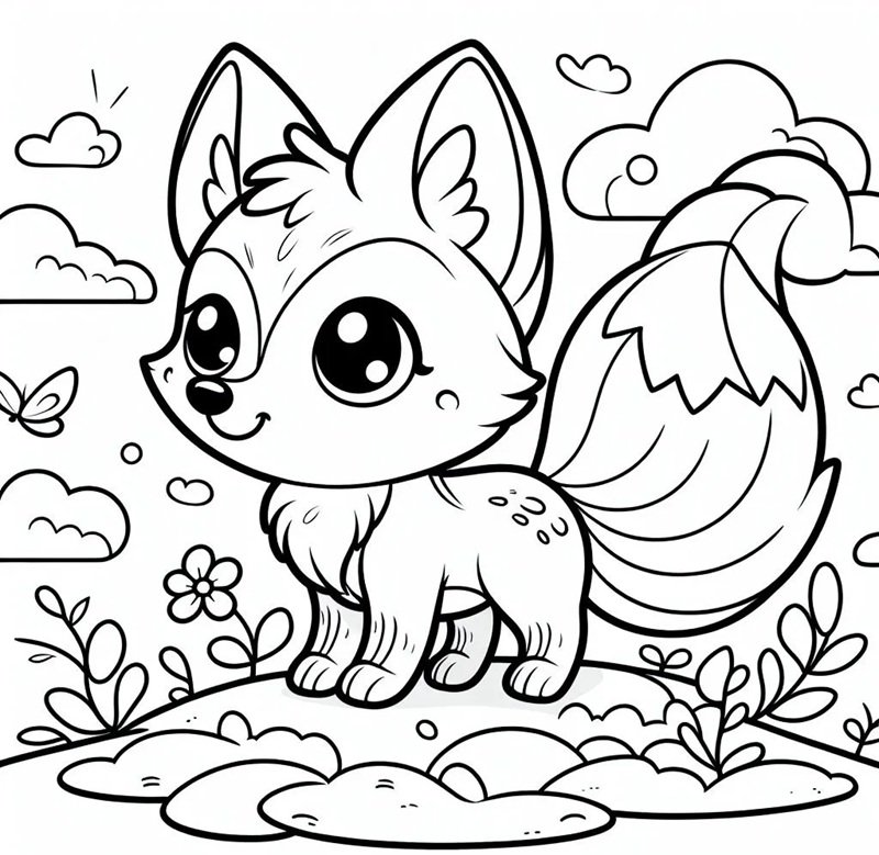 tô màu con cáo 13