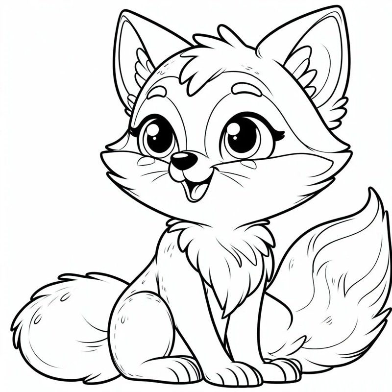 tô màu con cáo 14