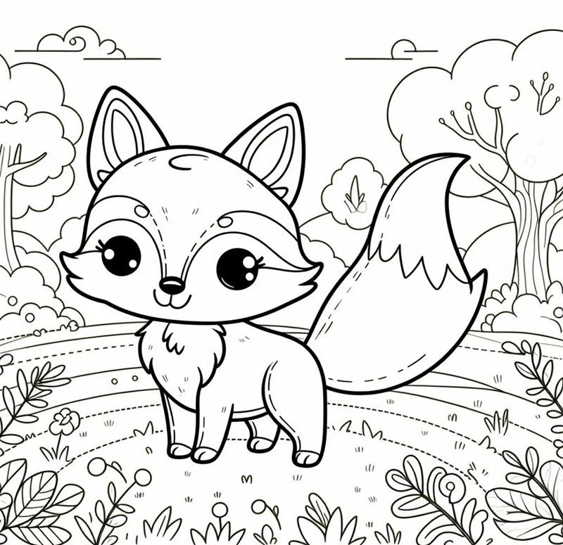 tô màu con cáo 15