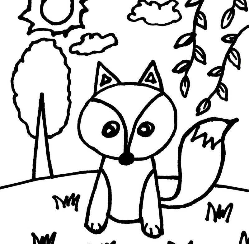 tô màu con cáo 16