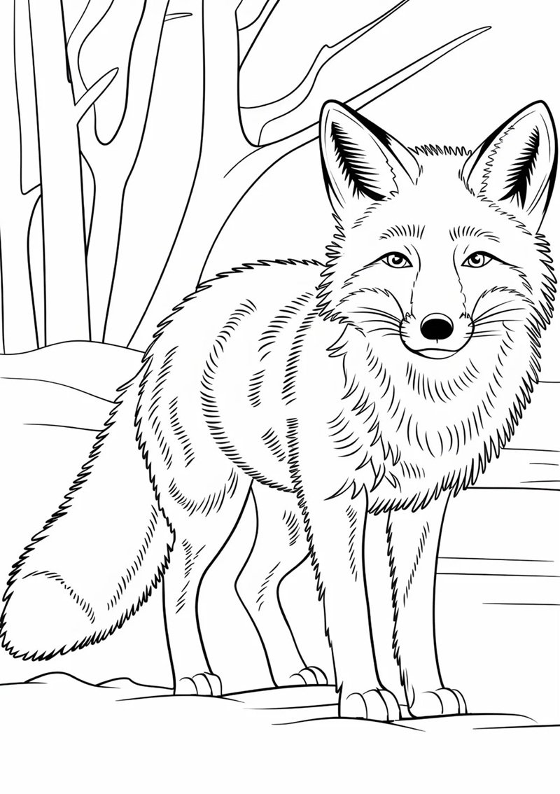 tô màu con cáo 21