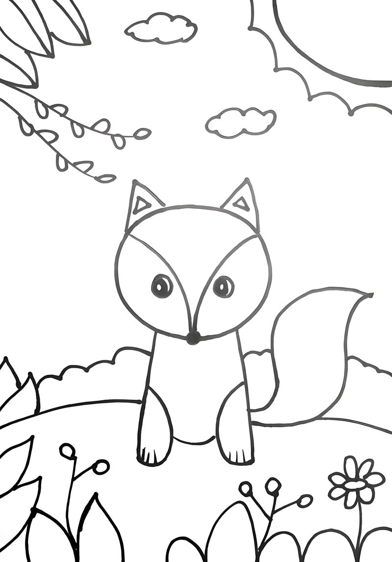 tô màu con cáo 3