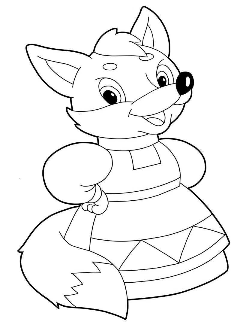 tô màu con cáo 30