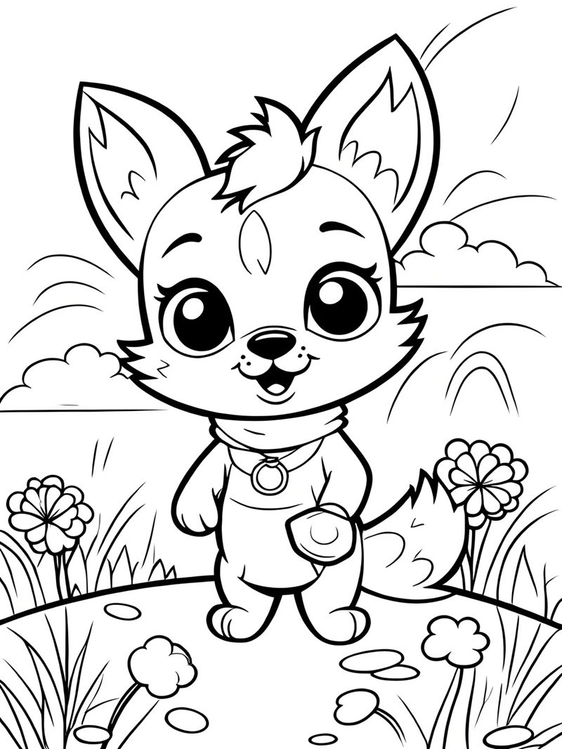 tô màu con cáo 31