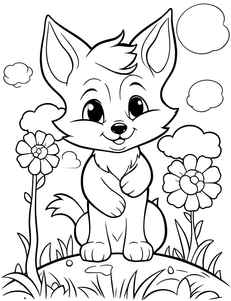 tô màu con cáo 32